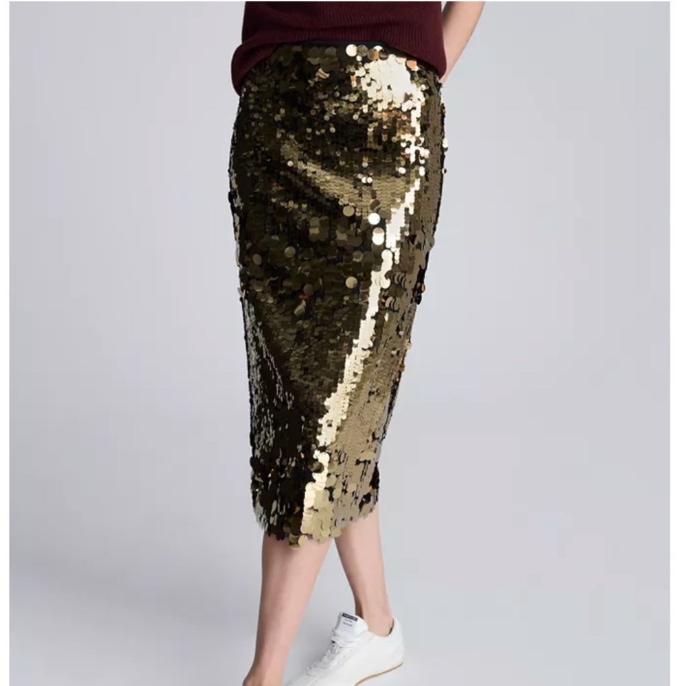 Kenneth Cole Pull-On Sequin Midi Skirt